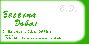 bettina dobai business card